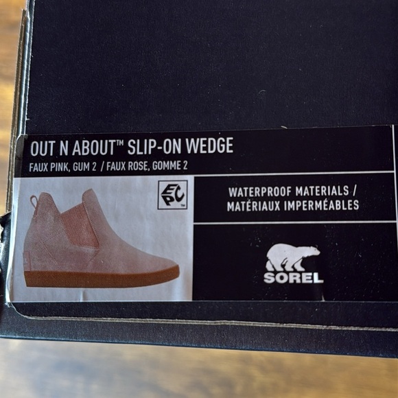 NWT Sorel Pink Ankle Suede Booties with Elastic Panels Waterproof - Picture 5 of 5